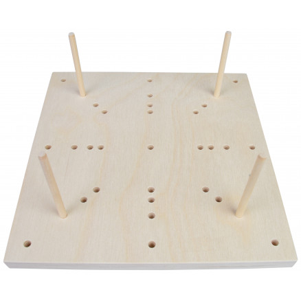 fromWOOD Blocking Board i Trä 16 hål 24x24x1,5cm