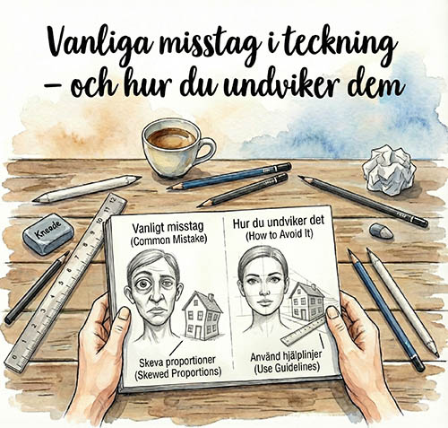 Vanliga misstag inom teckning