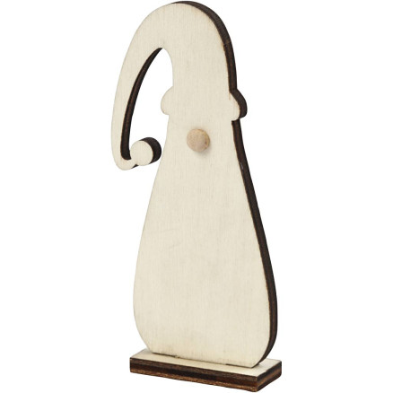 Jultomte, H: 10 cm, D: 1,5 cm, B: 4,5 cm, tjocklek 3 mm, 3 st./ 1 förp.