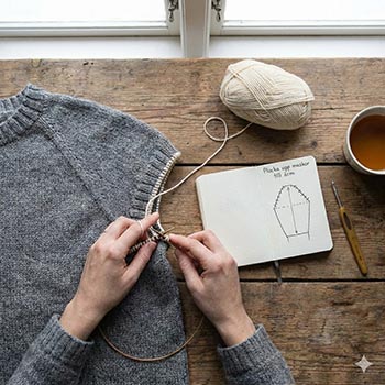 Så fixar du en snygg ärmkant när du stickar.