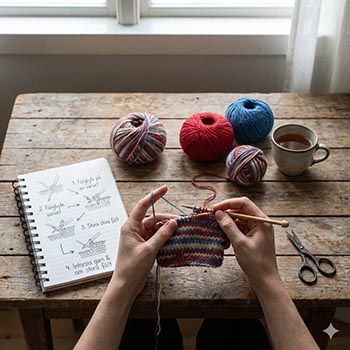 Så byter du färg i stickningen