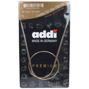 Addi Turbo Rundstickor Mässing 40cm 3,00mm / 15.7in US2Â½