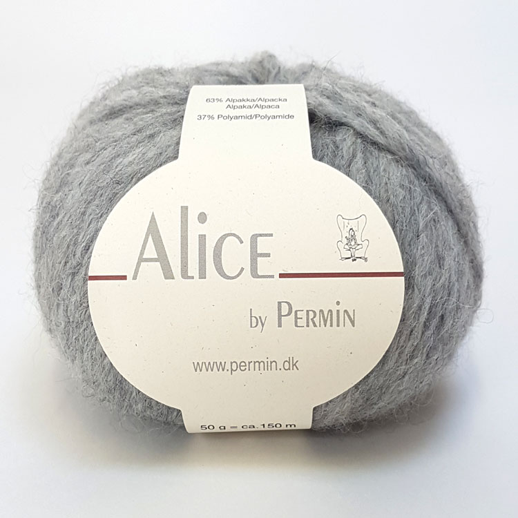 Alice Permin - Alpaca Ullgarn - fv 03 Ljus Grå