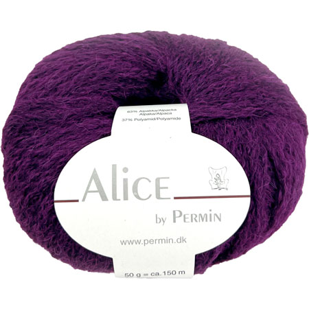 Alice Permin - Alpaca Ullgarn - fv 44 Aubergine