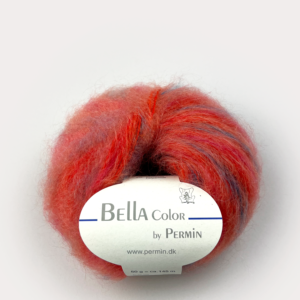 Bella Permin garn - Mohairgarn med ullgarn & polyamid - fv 883185 Color Coral