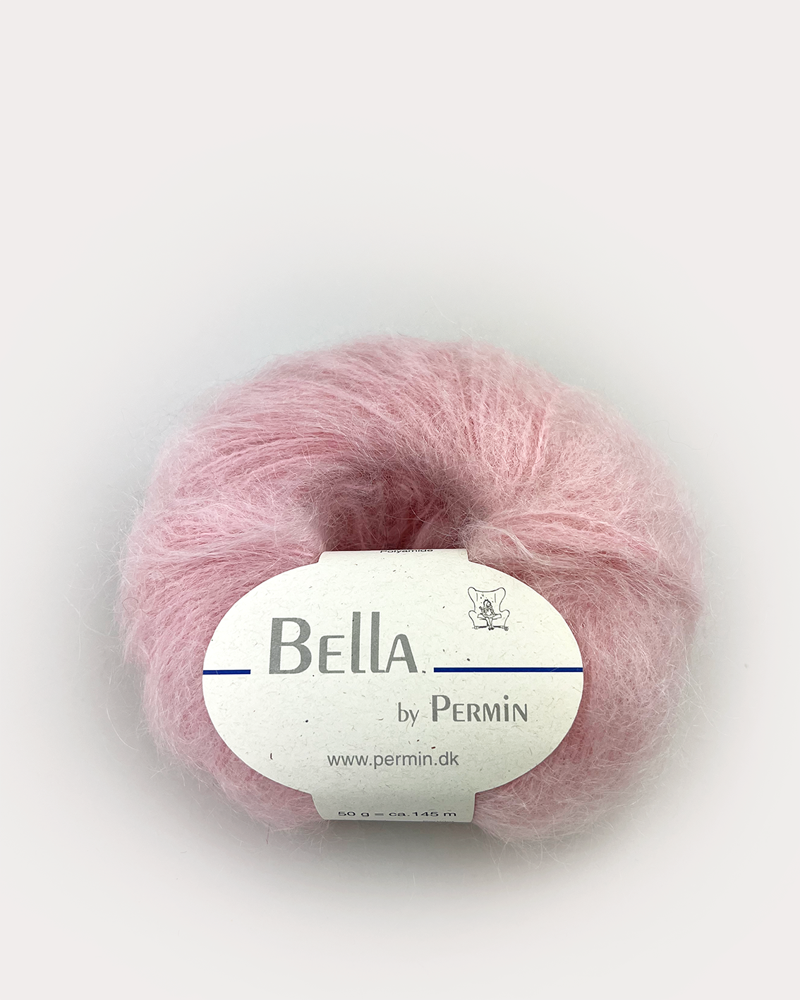 Bella Permin garn - Mohairgarn med ullgarn & polyamid - fv 883264 Rosa
