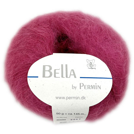 Bella Permin garn - Mohairgarn med ullgarn & polyamid - fv 883268 Blommon