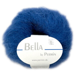 Bella Permin garn - Mohairgarn med ullgarn & polyamid - fv 883278 Royal Blå