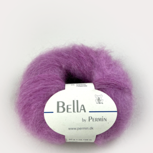 Bella Permin garn - Mohairgarn med ullgarn & polyamid - fv 883290 Mulberry