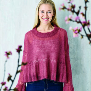 Bred Bluse m/flæse Angel garn 894180