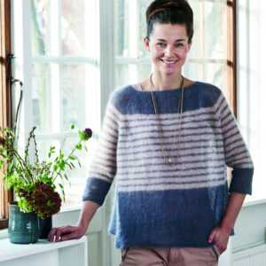 Bred raglan m/striber Angel garn 894165
