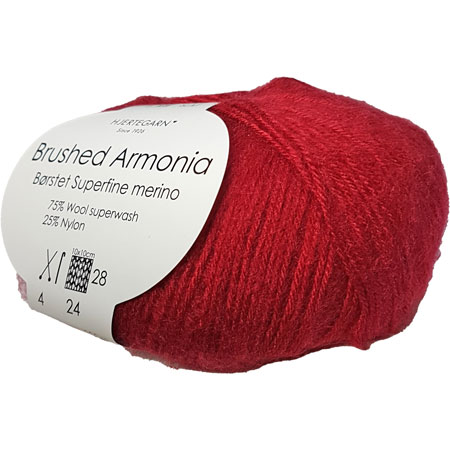 Brushed Armonia Borstad Superfine Merino Ullgarn Fv 1656 Vin Röd