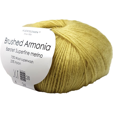 Brushed Armonia Borstad Superfine Merino Ullgarn Fv 636 Dammig gul