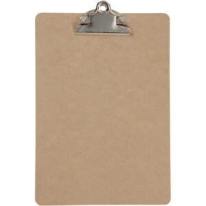 Clipboard/ritunderlag, A5, stl. 19x27x0,3 cm, 1 st.