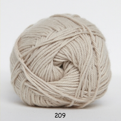 Cotton nr. 8- Bomullsgarn - Virkgarn - 209 Lys Beige