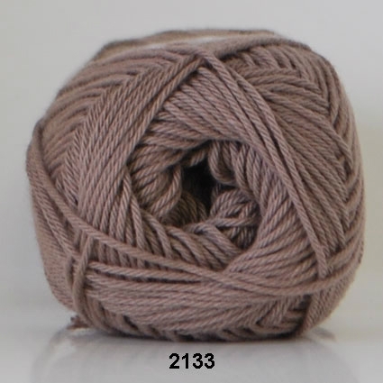 Cotton nr. 8- Bomullsgarn - Virkgarn - fv 2133 Ljus Brun