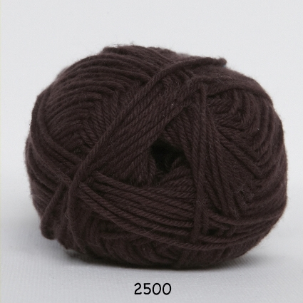 Cotton nr. 8 - Bomullsgarn - Virkgarn - fv 2500 Mörke Brun