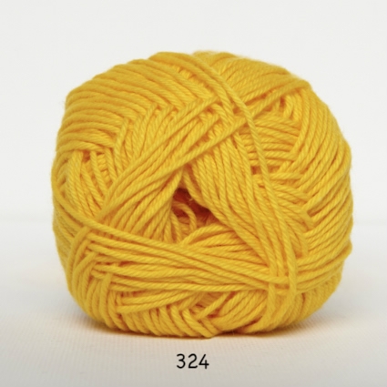 Cotton nr. 8 - Bomullsgarn - Virkgarn - fv 324 Gul