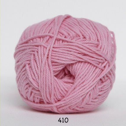 Cotton nr. 8 - Bomullsgarn - Virkgarn - fv 410 Baby Ljuseröd