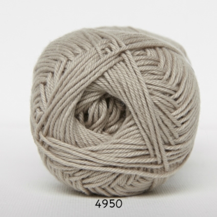 Cotton nr. 8 - Bomullsgarn - Virkgarn - fv 4950 Mörk Beige