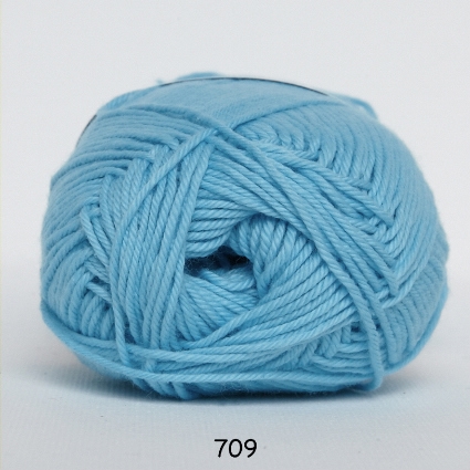 Cotton nr. 8 - Bomullsgarn - Virkgarn - fv 709 Ljus Turkos