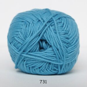 Cotton nr. 8- Bomullsgarn - Virkgarn - fv 731 Turkos