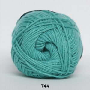 Cotton nr. 8- Bomullsgarn - Virkgarn - fv 744 Turkos Grön
