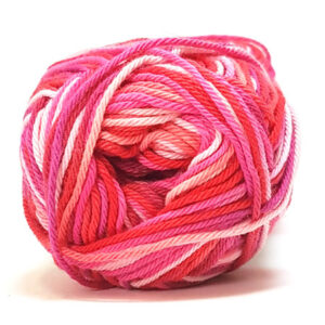 Cotton nr. 8/4 - Bomullsgarn til Virkgarn - fv 597 Mangfärgad