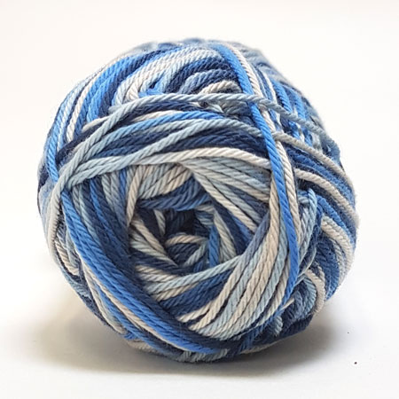 Cotton nr. 8/4 - Bomullsgarn til Virkgarn - fv 599 Mangfärgad