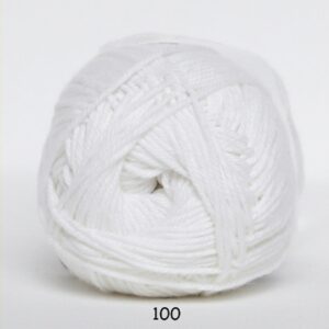 Cotton nr. 8/4 - Bomullsgarn til virka - fv 100 Vit
