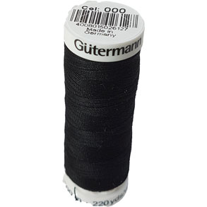 Gütermann sytråd polyester 000 Svart - 200 m