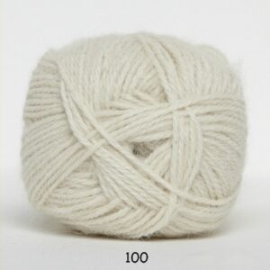 Hjerte Alpaca - Alpaca ullgarn - fv 100 råvit
