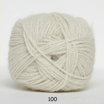 Hjerte Alpaca - Alpaca ullgarn - fv 100 råvit