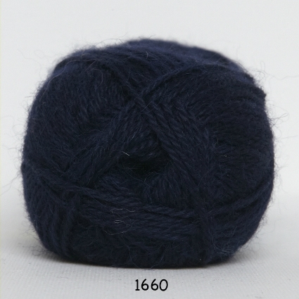 Hjerte Alpaca - Alpaca ullgarn - fv 1660 Mörk Blå