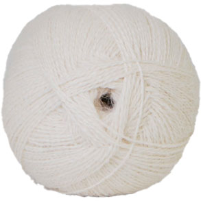 Hjertegarn Alpaca 400 - Lama Ullgarn - fv 100 Råvit