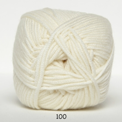Hjertegarn Extrafine Merino 90 Garn- fv 100 Råvit