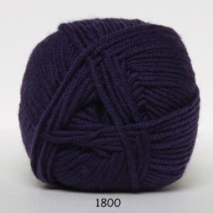 Hjertegarn Extrafine Merino 90 Garn - fv 1800 Mörklilla