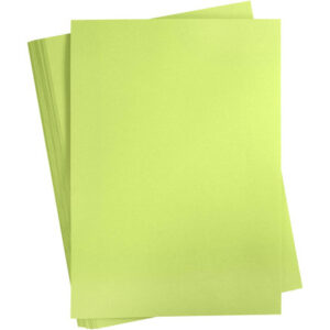 Kartongpapper, A2, ark 420x594 mm, 180 g, ljusgrön, 100 ark/ 1 förp.