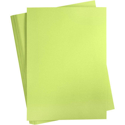 Kartongpapper, A2, ark 420x594 mm, 180 g, ljusgrön, 100 ark/ 1 förp.