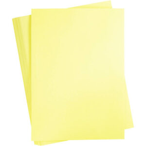 Kartongpapper, A2, ark 420x594 mm, 180 g, ljusgul, 100 ark/ 1 förp.