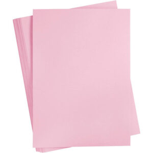 Kartongpapper, A2, ark 420x594 mm, 180 g, ljusrosa, 100 ark/ 1 förp.