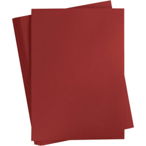 Kartongpapper, A2, ark 420x594 mm, 180 g, mörkröd, 100 ark/ 1 förp.