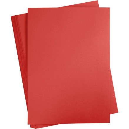 Kartongpapper, A2, ark 420x594 mm, 180 g, röd, 100 ark/ 1 förp.