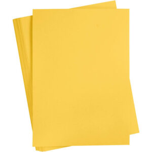 Kartongpapper, A2, ark 420x594 mm, 180 g, solgul, 100 ark/ 1 förp.