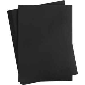 Kartongpapper, A2, ark 420x594 mm, 180 g, svart, 100 ark/ 1 förp.