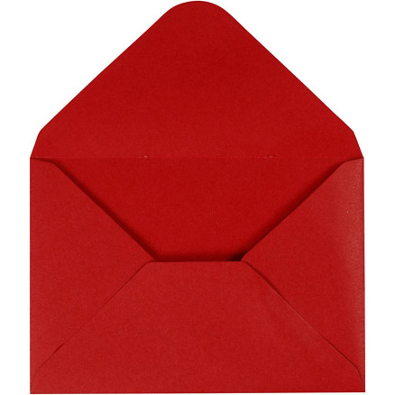 Kuvert, kuvertstl. 11,5x16 cm, 110, röd, 10 st./ 1 förp.