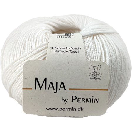 Maja Permin - 100% Bomullsgarn Fv 880362 Off White