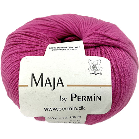 Maja Permin - 100% bomullsgarn Fv 880357 Plommon