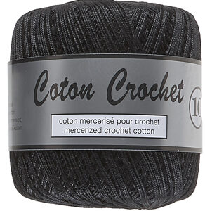 Merceriserat Bomullsgarn Coton Crochet Lammy Yarn Fv 001 Svart