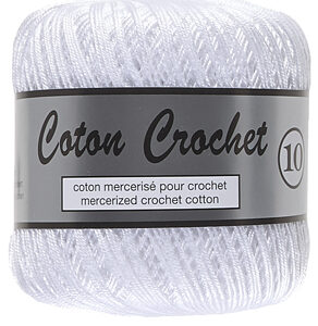 Merceriserat Bomullsgarn Coton Crochet Lammy Yarn Fv 005 Vit